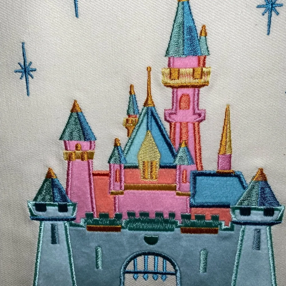 Disney Parks Disneyland Kitchen Towel Set Sleeping Beauty Castle Pastel Colors